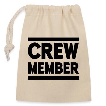 crew member - Closable cotton gift bag (14x20cm) - nature - Front