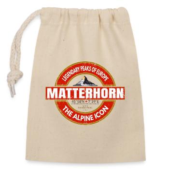 Matterhorn – Legendary Alpine Icon of Europe - Closable cotton gift bag (14x20cm) - nature - Front