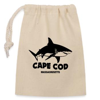 Cape Cod - grands requins blancs - Sac cadeau en coton avec cordon (14 x 20 cm) - nature - Devant