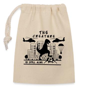 The Creature is still alive - Closable cotton gift bag (14x20cm) - nature - Front