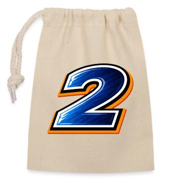 Tournois de maillots de football numéro 2 2026 Design - Sac cadeau en coton avec cordon (14 x 20 cm) - nature - Devant