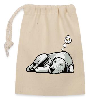 Irischer Wolfshund Wolfshundbesitzer Wolfshundfan - Verschließbarer Geschenkbeutel aus Baumwolle (14x20cm) - Natur - Vorne