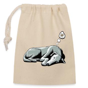 Irischer Wolfshund Wolfshundbesitzer Wolfshundfan - Verschließbarer Geschenkbeutel aus Baumwolle (14x20cm) - Natur - Vorne
