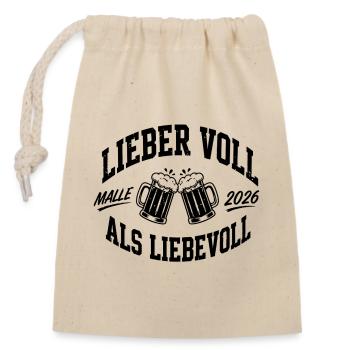 Malle 2026 Mieux que d’aimer Majorque 2026 - Sac cadeau en coton avec cordon (14 x 20 cm) - nature - Devant