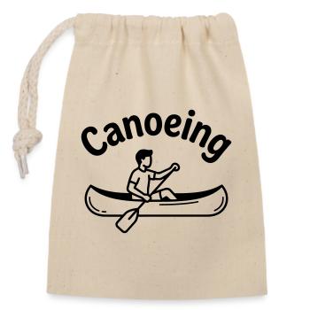 Canoeing - Closable cotton gift bag (14x20cm) - nature - Front
