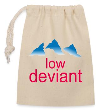 Low Deviant - Closable cotton gift bag (14x20cm) - nature - Front