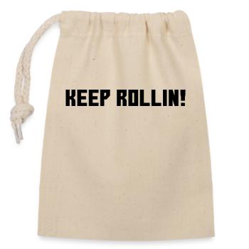 Garder Rollin - Sac cadeau en coton avec cordon (14 x 20 cm) - nature - Devant