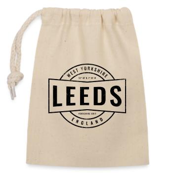 Leeds West Yorkshire England Emblem - Closable cotton gift bag (14x20cm) - nature - Front