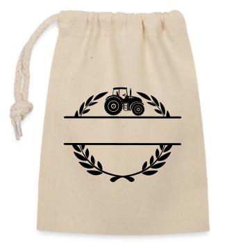 Fier du tracteur fermier - Sac cadeau en coton avec cordon (14 x 20 cm) - nature - Devant