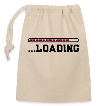 Loading - Closable cotton gift bag (14x20cm) - nature - Front