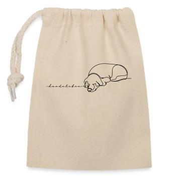 Hundeleben Unisex Casper - Verschließbarer Geschenkbeutel aus Baumwolle (14x20cm) - Natur - Vorne