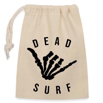 Surfen Surfboard Wassersport Wellenreiten Surfhand - Verschließbarer Geschenkbeutel aus Baumwolle (14x20cm) - Natur - Vorne