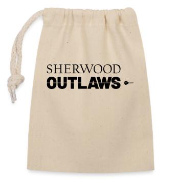 sherwood outlaws darts - Closable cotton gift bag (14x20cm) - nature - Front