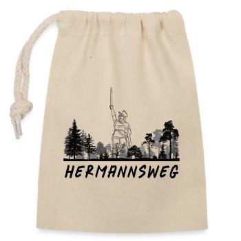 Hermannsweg - Verschließbarer Geschenkbeutel aus Baumwolle (14x20cm) - Natur - Vorne