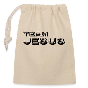 Group 24 - Closable cotton gift bag (14x20cm) - nature - Front