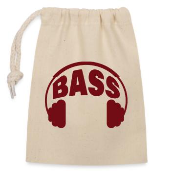 BASS - Closable cotton gift bag (14x20cm) - nature - Front
