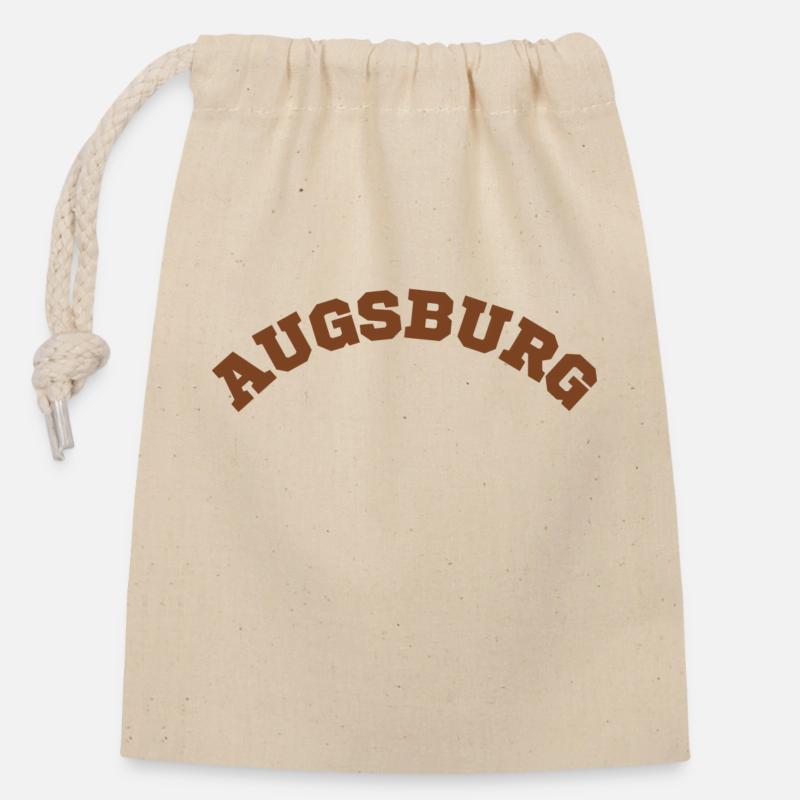 Augsburg - Closable cotton gift bag (14x20cm) - nature