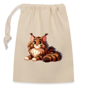 Maine Coon 14 - Closable cotton gift bag (14x20cm) - nature - Front