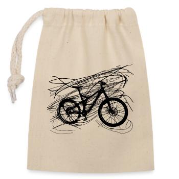 Bicycle Line Art - Closable cotton gift bag (14x20cm) - nature - Front