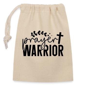 prayer warrior - Verschließbarer Geschenkbeutel aus Baumwolle (14x20cm) - Natur - Vorne