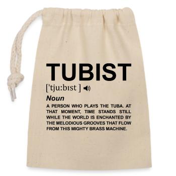 Tubist Meaning - Closable cotton gift bag (14x20cm) - nature - Front