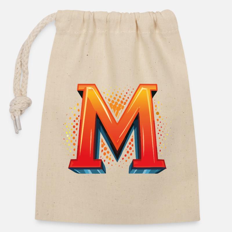 M1 - Sac cadeau en coton avec cordon (14 x 20 cm) - nature