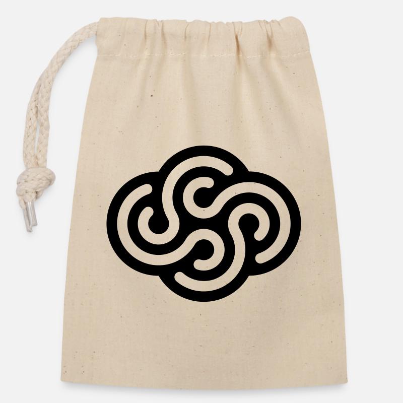 WHIRLS - Verschließbarer Geschenkbeutel aus Baumwolle (14x20cm) - Natur