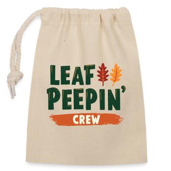 Citation de Leaf Peeping Crew - Sac cadeau en coton avec cordon (14 x 20 cm) - nature - Devant
