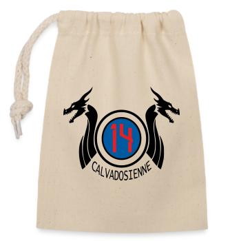 Calvadosienne 14 - Sac cadeau en coton avec cordon (14 x 20 cm) - nature - Devant