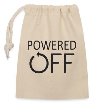 POWERED OFF Switched off and in sleep mode - Closable cotton gift bag (14x20cm) - nature - Front