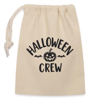 Halloween Crew Pumpkin Head Troop - Closable cotton gift bag (14x20cm) - nature - Front