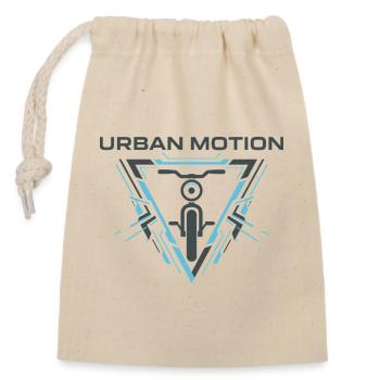 Urban Motion - Closable cotton gift bag (14x20cm) - nature - Front