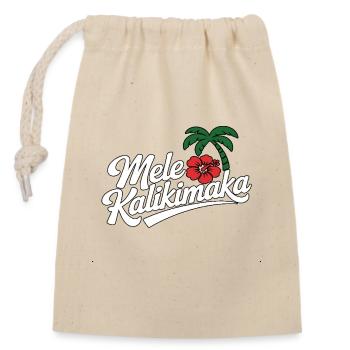 Mele Kalikimaka Hawaii Christmas - Closable cotton gift bag (14x20cm) - nature - Front