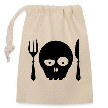 ENJOY_YOUR_MEAL-BON_APPETIT - Verschließbarer Geschenkbeutel aus Baumwolle (14x20cm) - Natur - Vorne