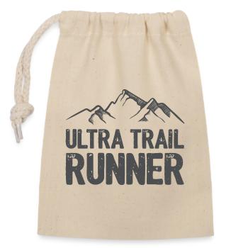 Coureur d’ultra-trail - Sac cadeau en coton avec cordon (14 x 20 cm) - nature - Devant