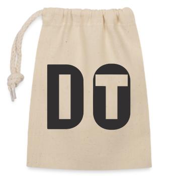 Do It Don't Quit Dark - Closable cotton gift bag (14x20cm) - nature - Front