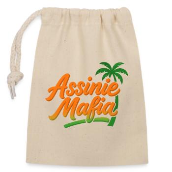 Assinie-Mafia - Verschließbarer Geschenkbeutel aus Baumwolle (14x20cm) - Natur - Vorne
