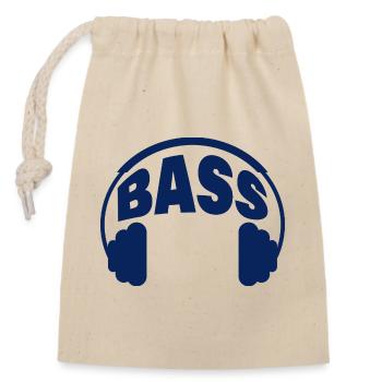 Basse - Sac cadeau en coton avec cordon (14 x 20 cm) - nature - Devant