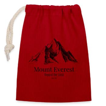 Mont Everest au-delà des limites - Sac cadeau en coton avec cordon (14 x 20 cm) - rouge - Devant
