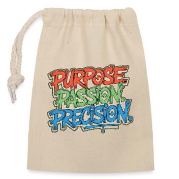 ER Nurse Purpose Passion Precision Frontline Nurse - Verschließbarer Geschenkbeutel aus Baumwolle (14x20cm) - Natur - Vorne
