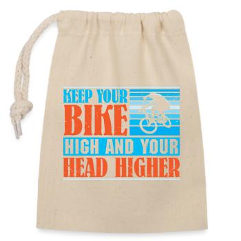 VTT VTT Vélo de Parole Descendance VTT - Sac cadeau en coton avec cordon (14 x 20 cm) - nature - Devant