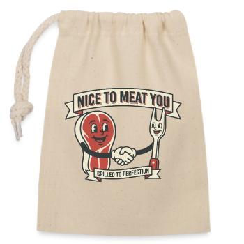 Steak Persillé Humor Grillardin - Verschließbarer Geschenkbeutel aus Baumwolle (14x20cm) - Natur - Vorne