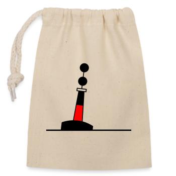 Tonne - Boje Nordsee Segeln Ostsee Maritim - Verschließbarer Geschenkbeutel aus Baumwolle (14x20cm) - Natur - Vorne