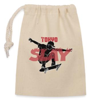 Tokyo Slay Skateboard-Design - Verschließbarer Geschenkbeutel aus Baumwolle (14x20cm) - Natur - Vorne