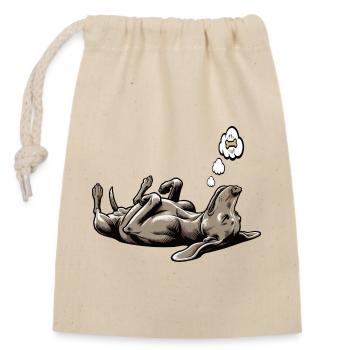 Propriétaire de Weimaraner Passionné de Weimaraner - Sac cadeau en coton avec cordon (14 x 20 cm) - nature - Devant