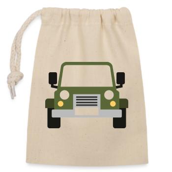Off Road Vehicle - Closable cotton gift bag (14x20cm) - nature - Front