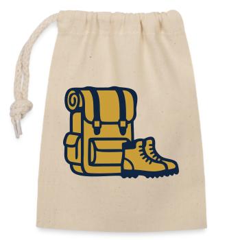 Rucksack Wanderschuhe Gear - Verschließbarer Geschenkbeutel aus Baumwolle (14x20cm) - Natur - Vorne