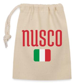 Nusco Italian Flag - Closable cotton gift bag (14x20cm) - nature - Front