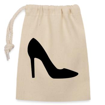 High Heels - Closable cotton gift bag (14x20cm) - nature - Front