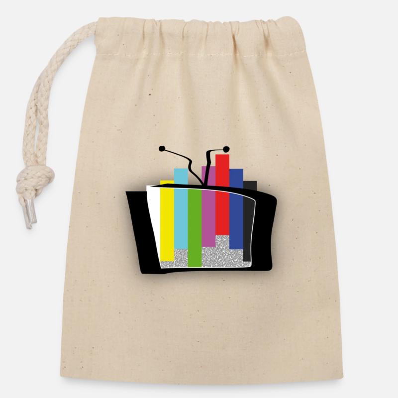 Test card outbreak - advanced 1 - Closable cotton gift bag (14x20cm) - nature